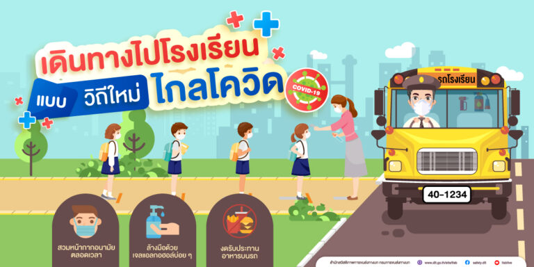 เดินทางมาโรงเรียน แบบวิถีใหม่ ไกลโควิด