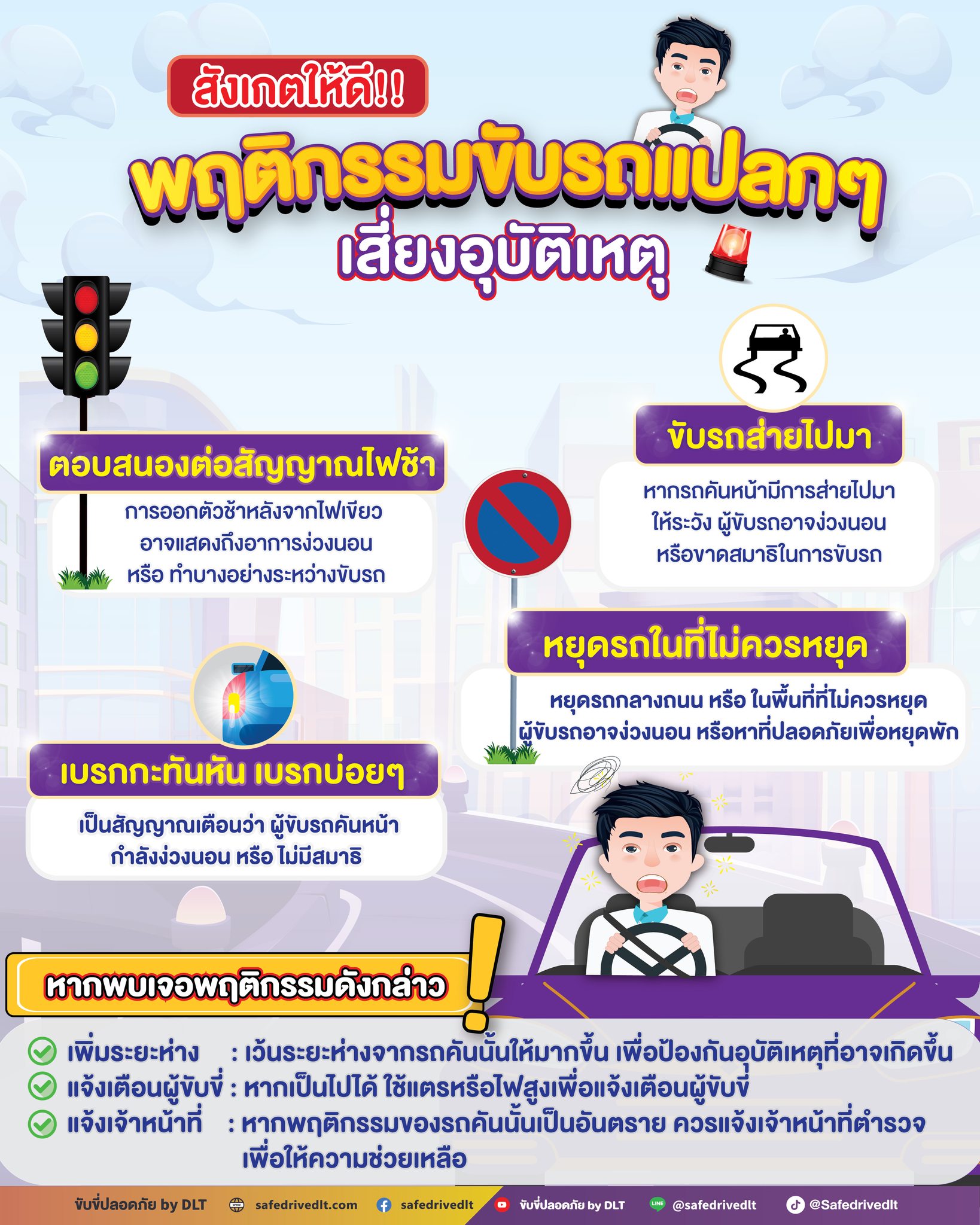 สังเกตให้ดี พฤติกรรมขับรถ เสี่ยงอุบัติเหตุ
