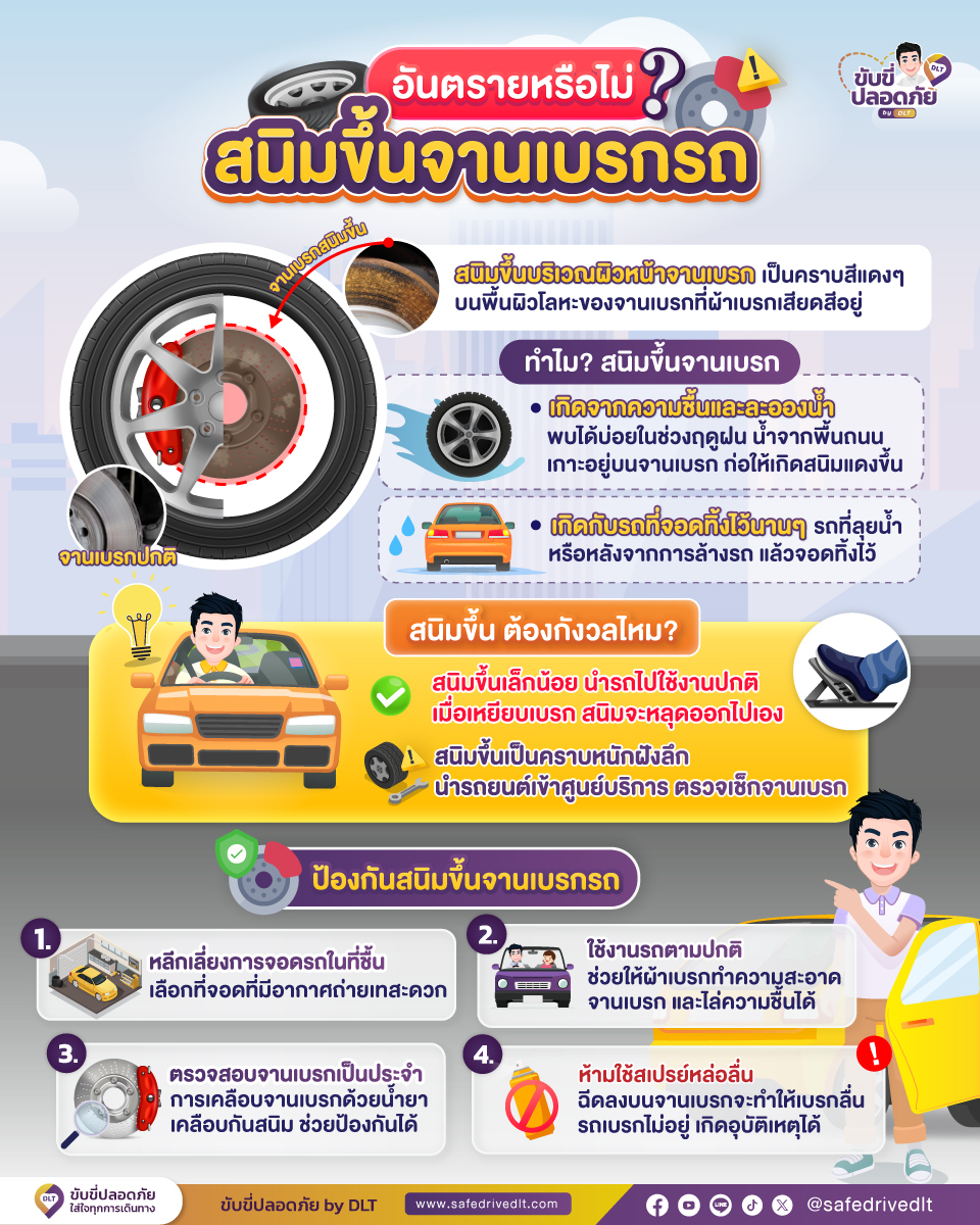 สนิมขึ้นจานเบรกรถ อันตรายหรือไม่? 1 อันตรายไหม สนิมขึ้นบนจานเบรกรถ