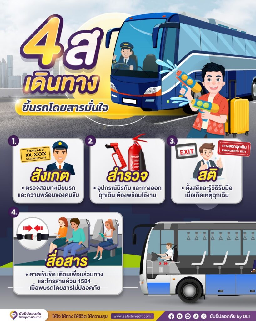 4 ส เดินทาง ขึ้นรถโดยสารมั่นใจ