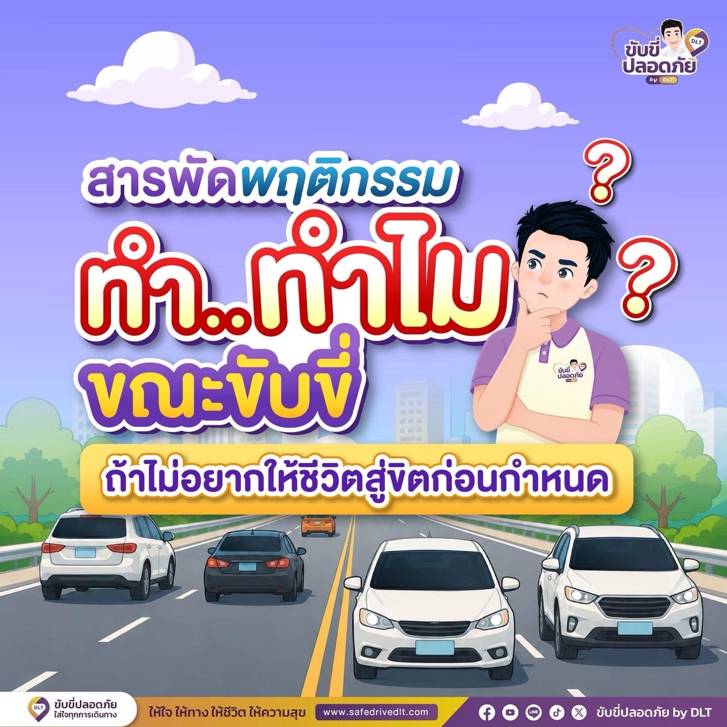 พฤติกรรมเสี่ยง ขณะขับขี่ 1 ปก 1 พฤติกรรมขณะขับขี่