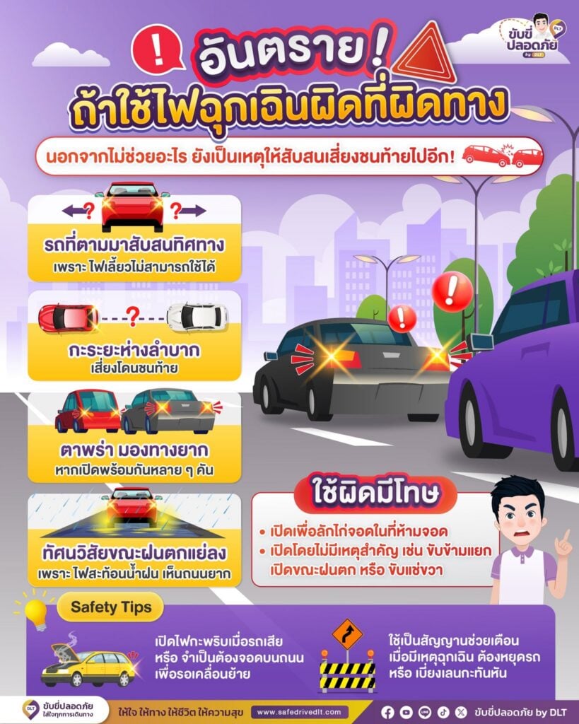 หน้าแรก 28 อันตราย ! ถ้าใช้ไฟฉุกเฉินผิดที่ผิดทาง